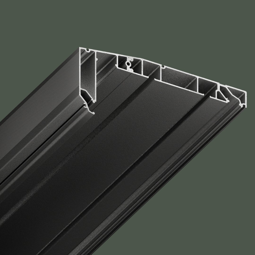 Гардина Flexy BORZZ KARNIZ P45 (ПФ 3887) П-образная 2-х рядная Черный (2,2м) 4,4 м/уп