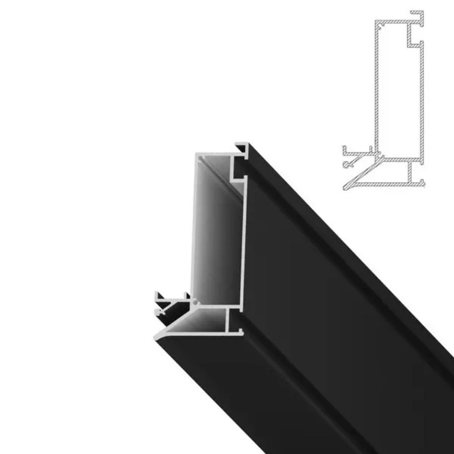Профиль LumFer Basis B01 ниша Черный (3,2м)